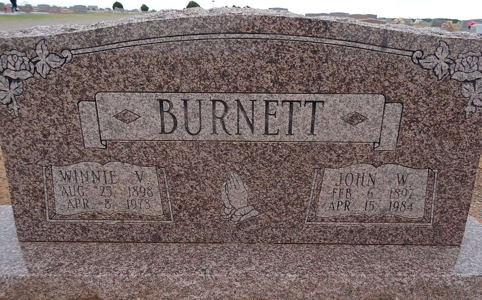 John W. Burnett tombstone