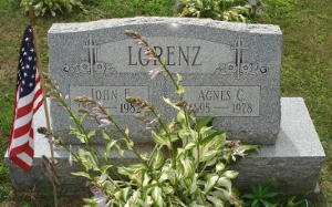 John & Agnes Lorenz tombstone