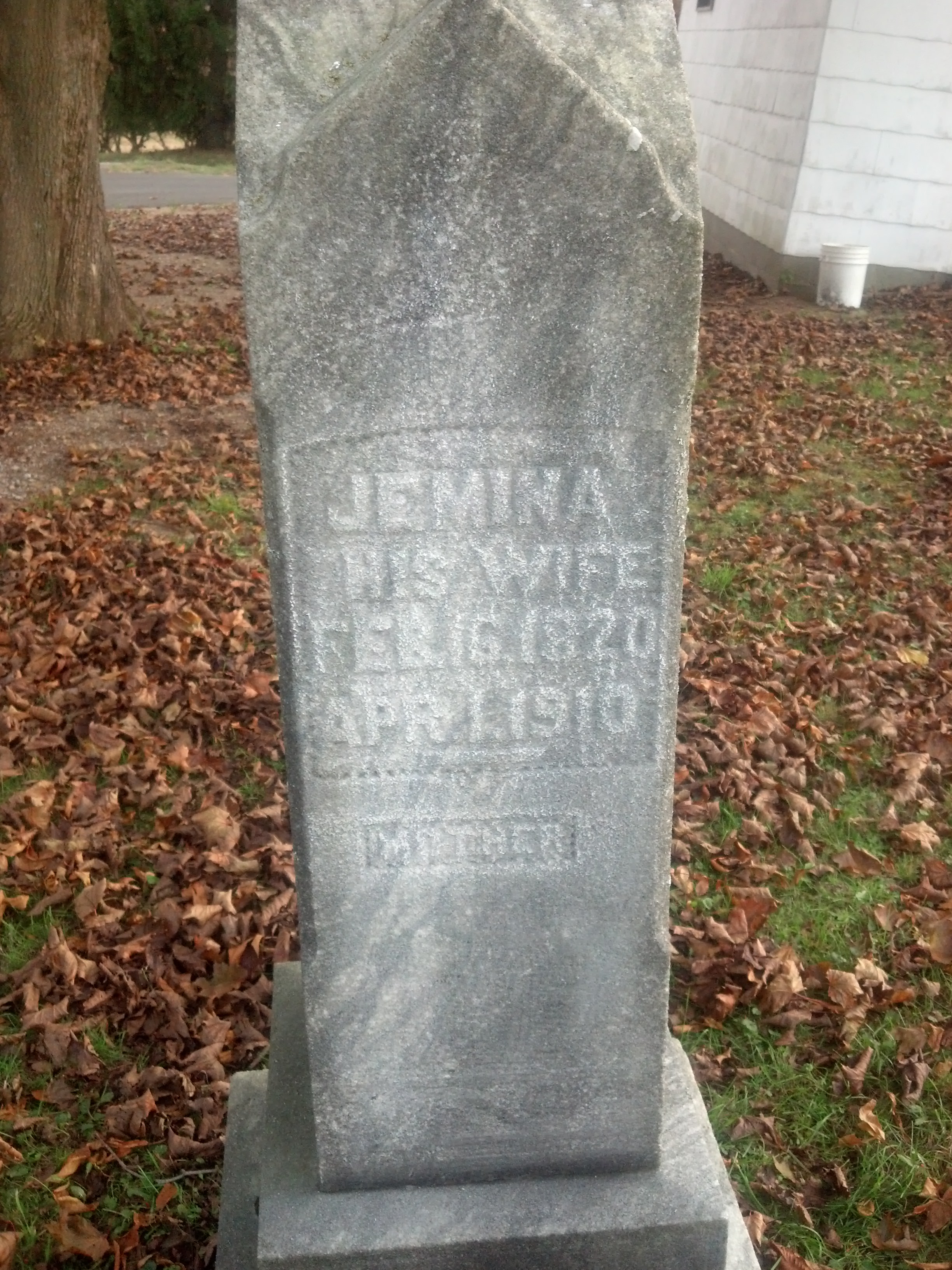 Jemina Morrow Sutton tombstone